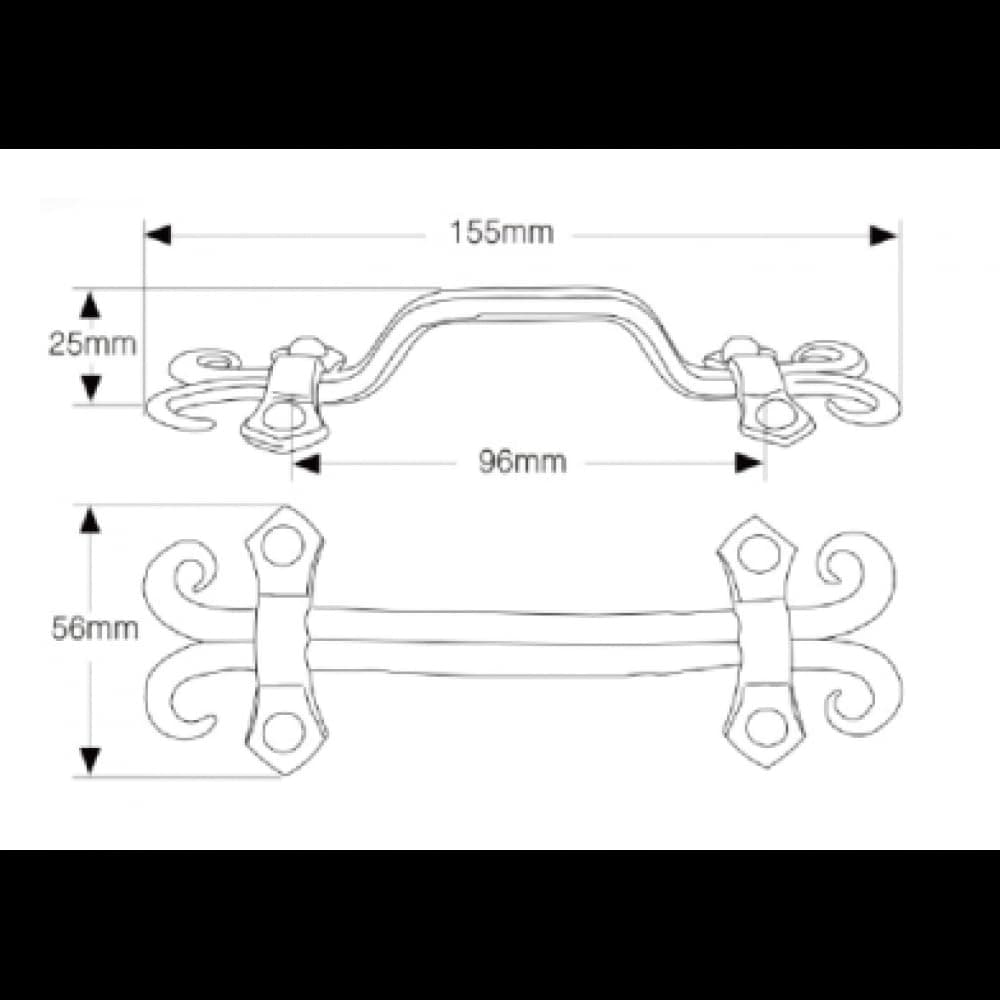 KHTUMEWARE-1204 Antique Copper Cabinet Pulls CTC 3-3/4 in (96 mm) 5-Pack in Antique Copper — KHTUMEWARE
