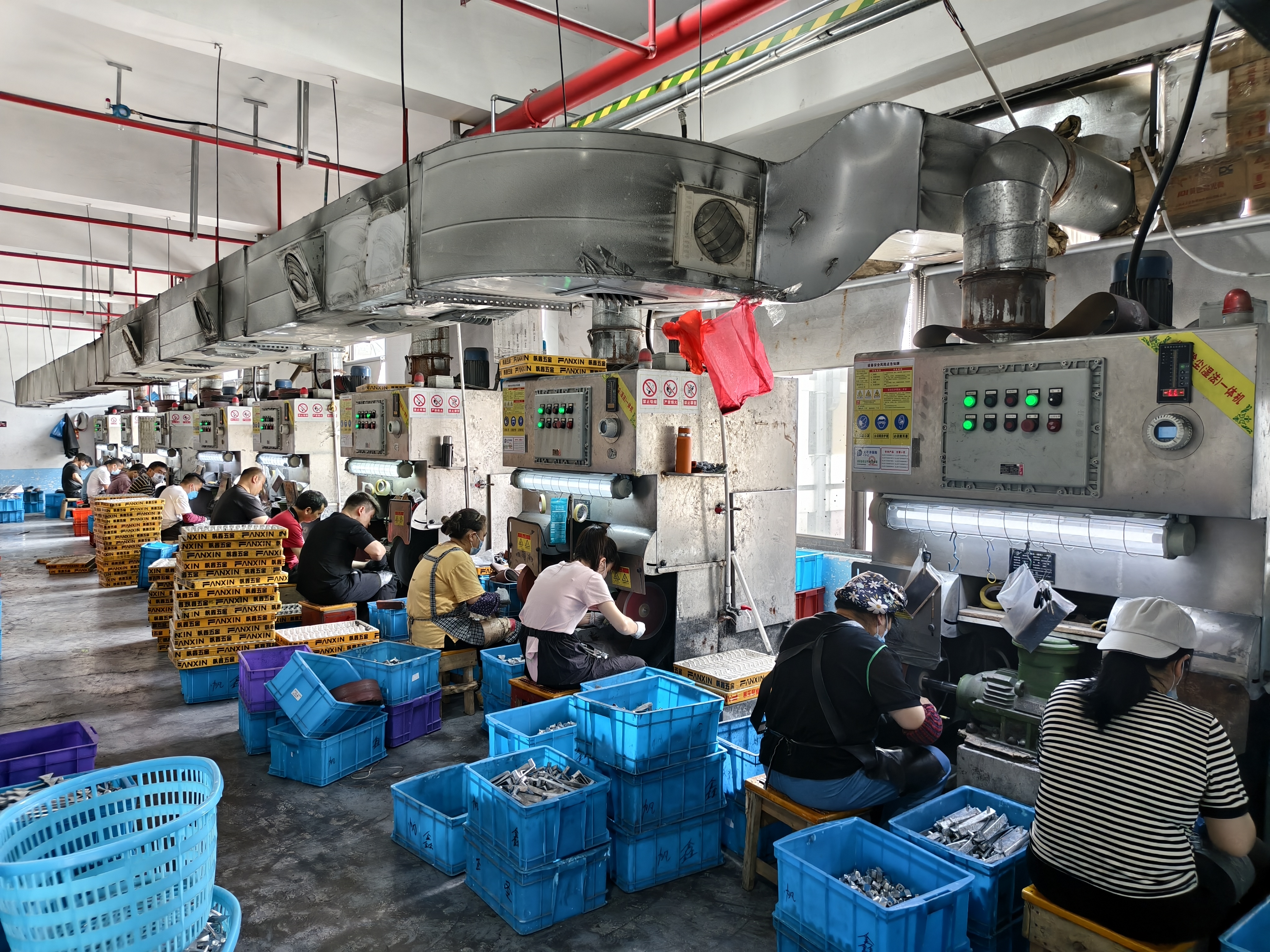 Surface finishing and polishing line