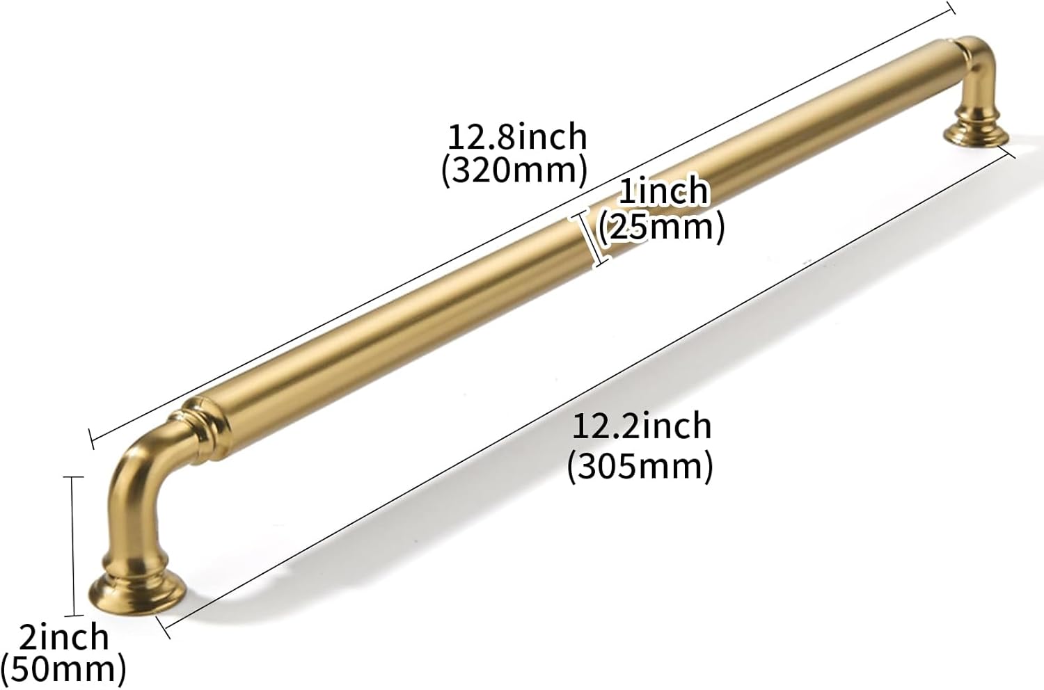 champagne bronze 12 in (305 mm) CTC appliance pulls product photo