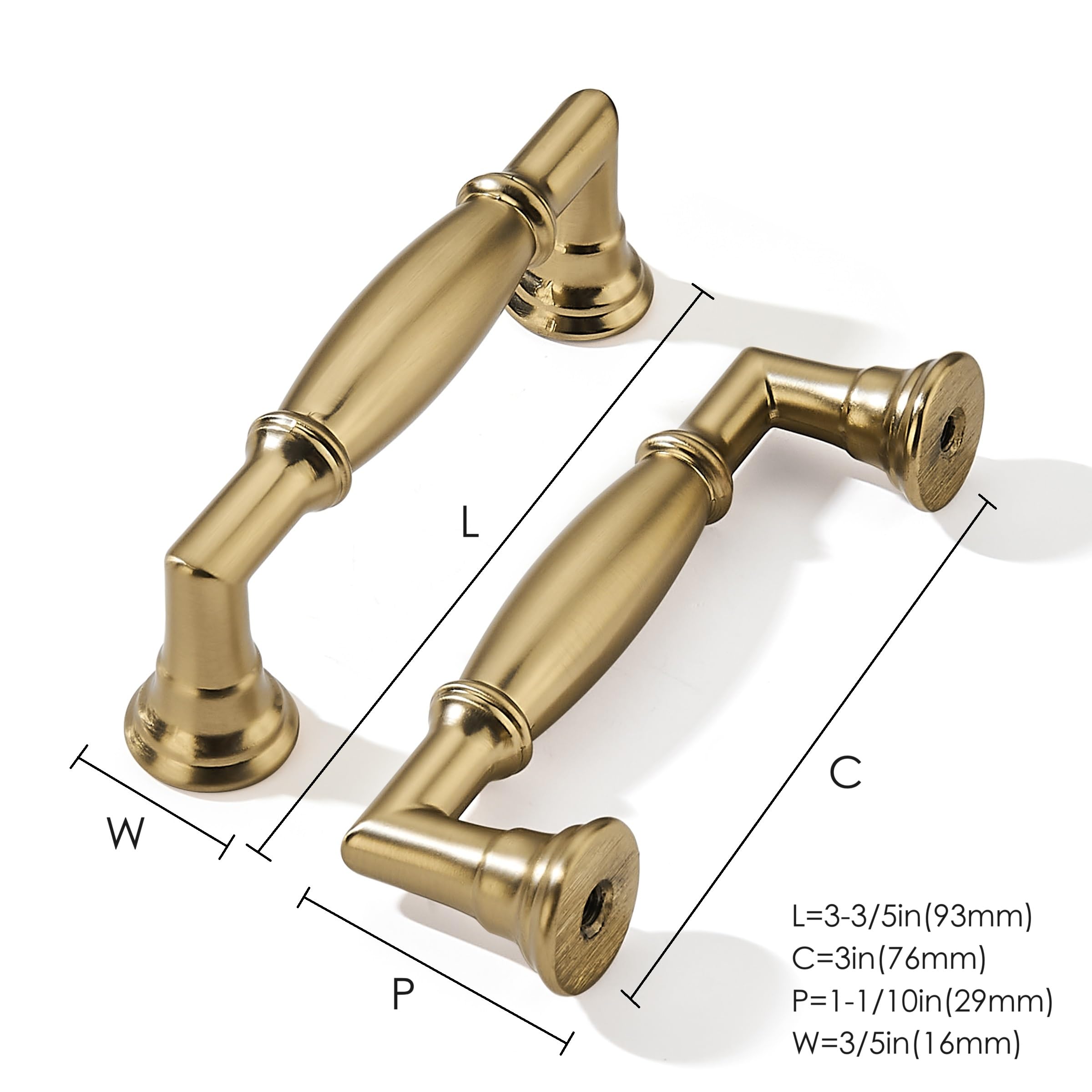 champagne bronze 3 in (76 mm) CTC cabinet pulls product photo