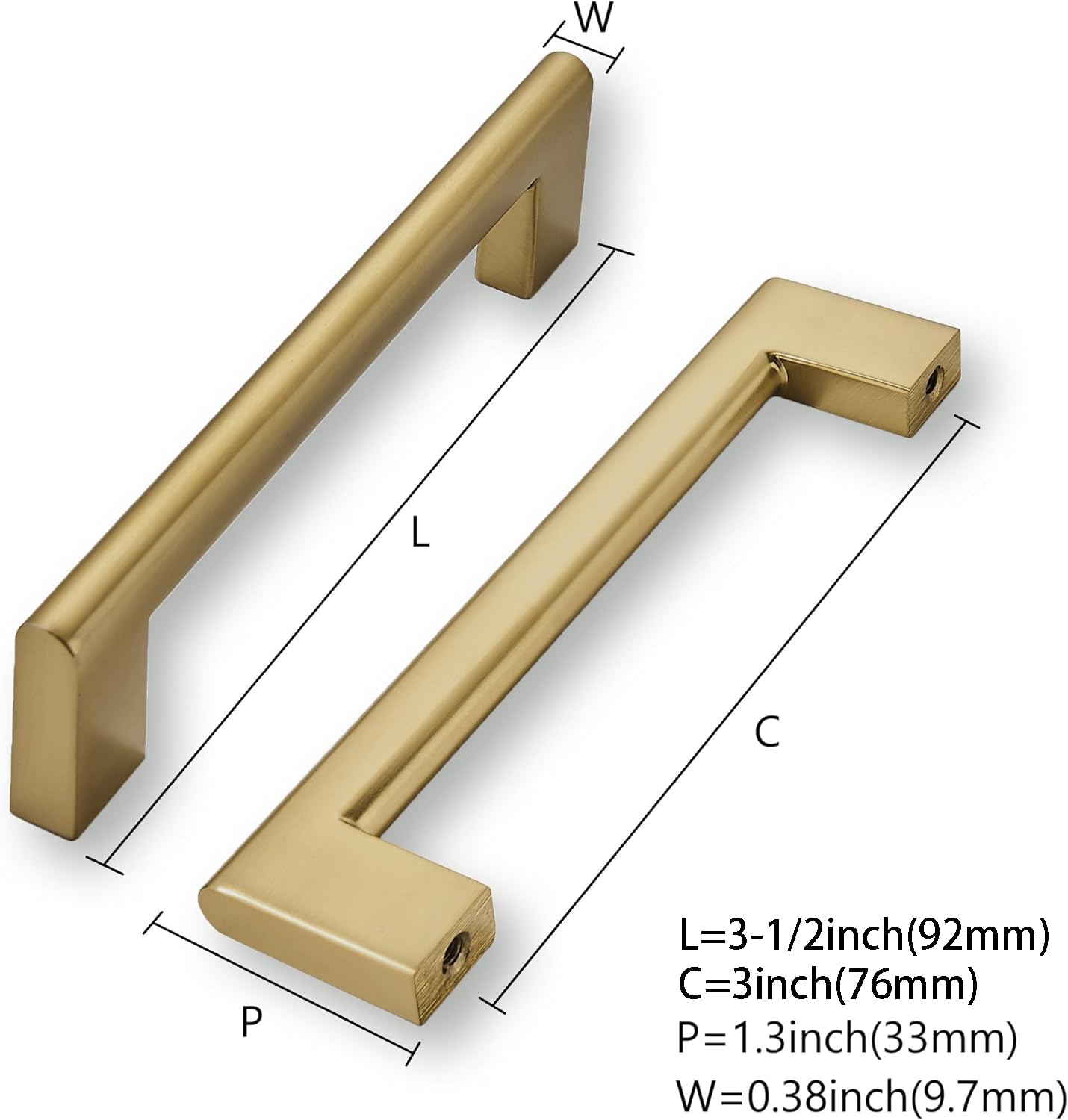 champagne bronze 3 in (76 mm) CTC cabinet pulls product photo