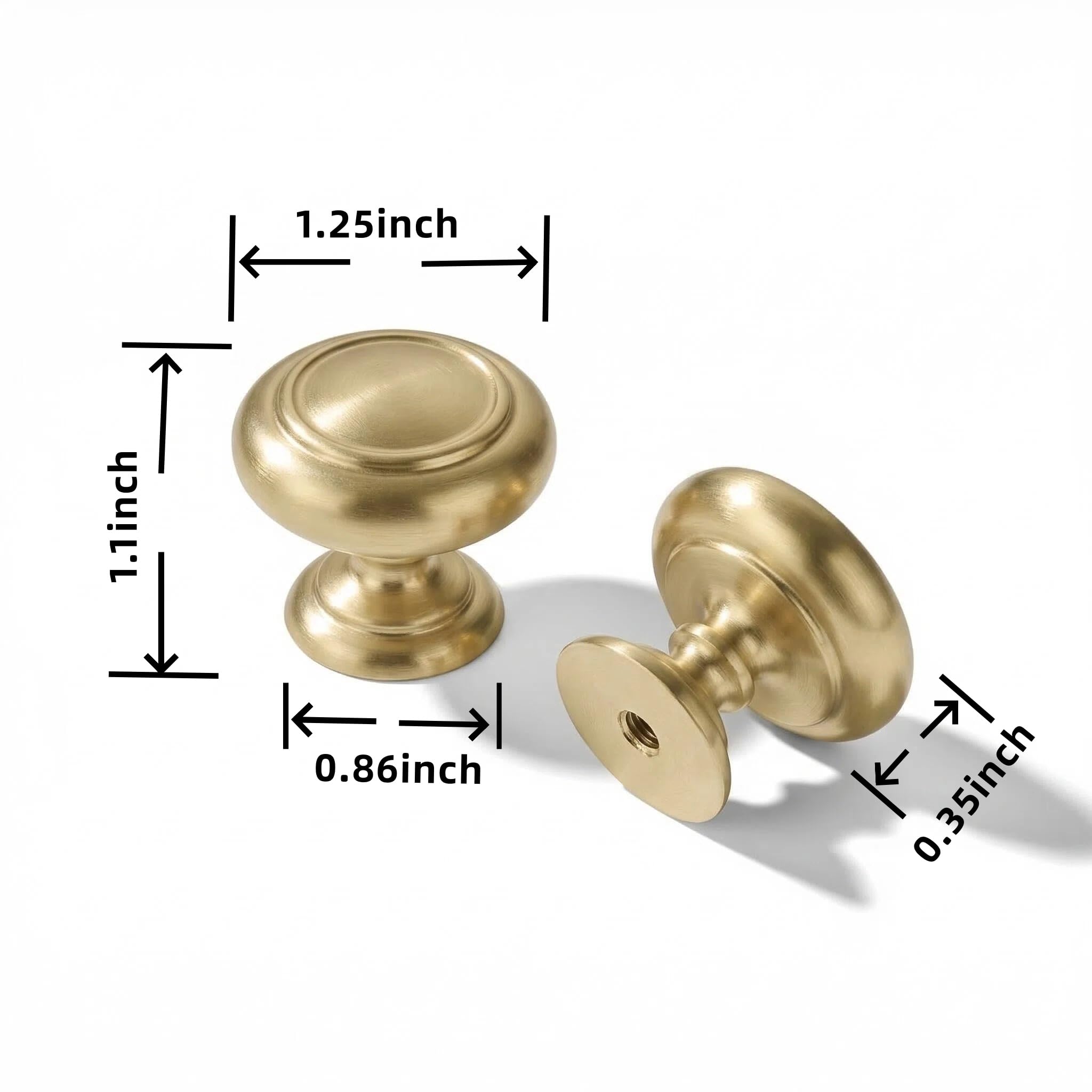 champagne bronze 1-1/4 in (32 mm) DIA cabinet knobs product photo