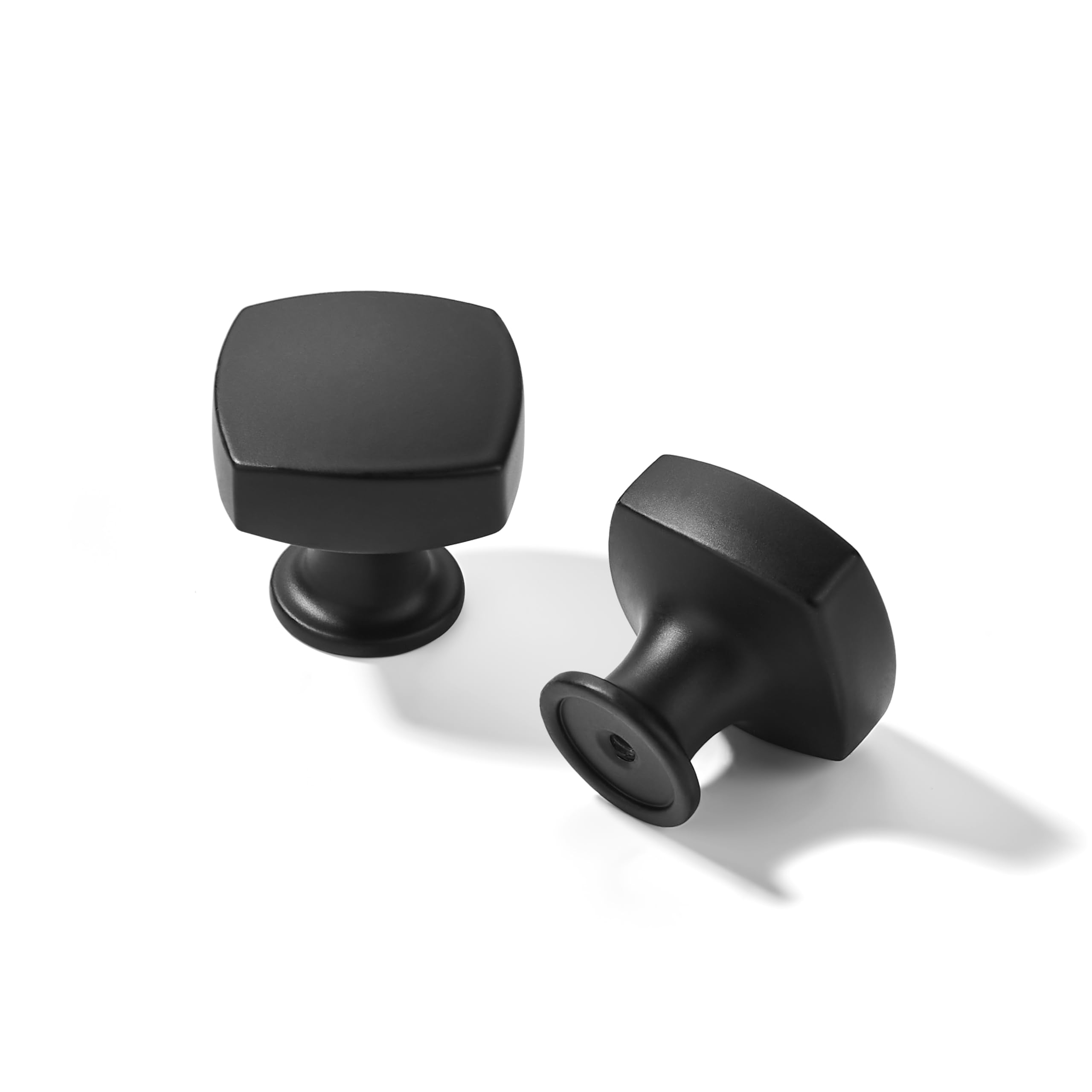 DESIGN414 Round Knob, Matte Black, DIA 1 - 1/4 in (32 mm)