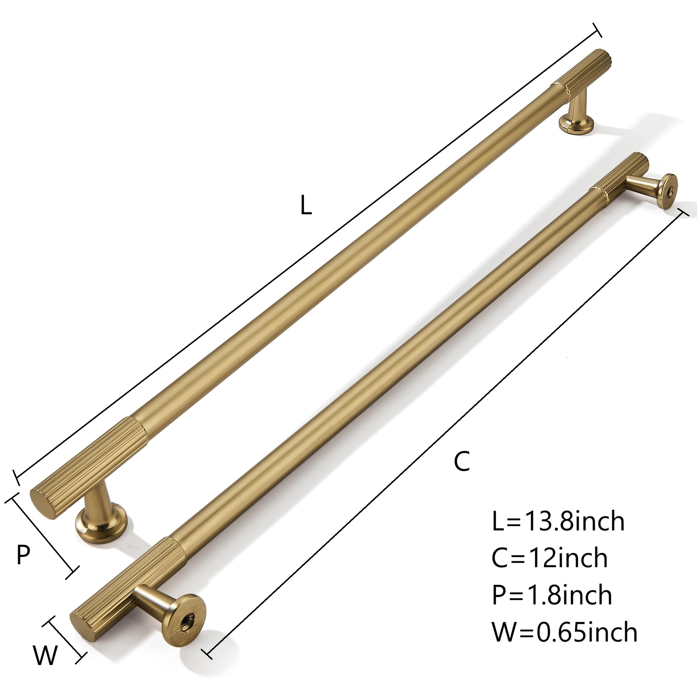 champagne bronze 12 in (305 mm) CTC appliance pulls product photo