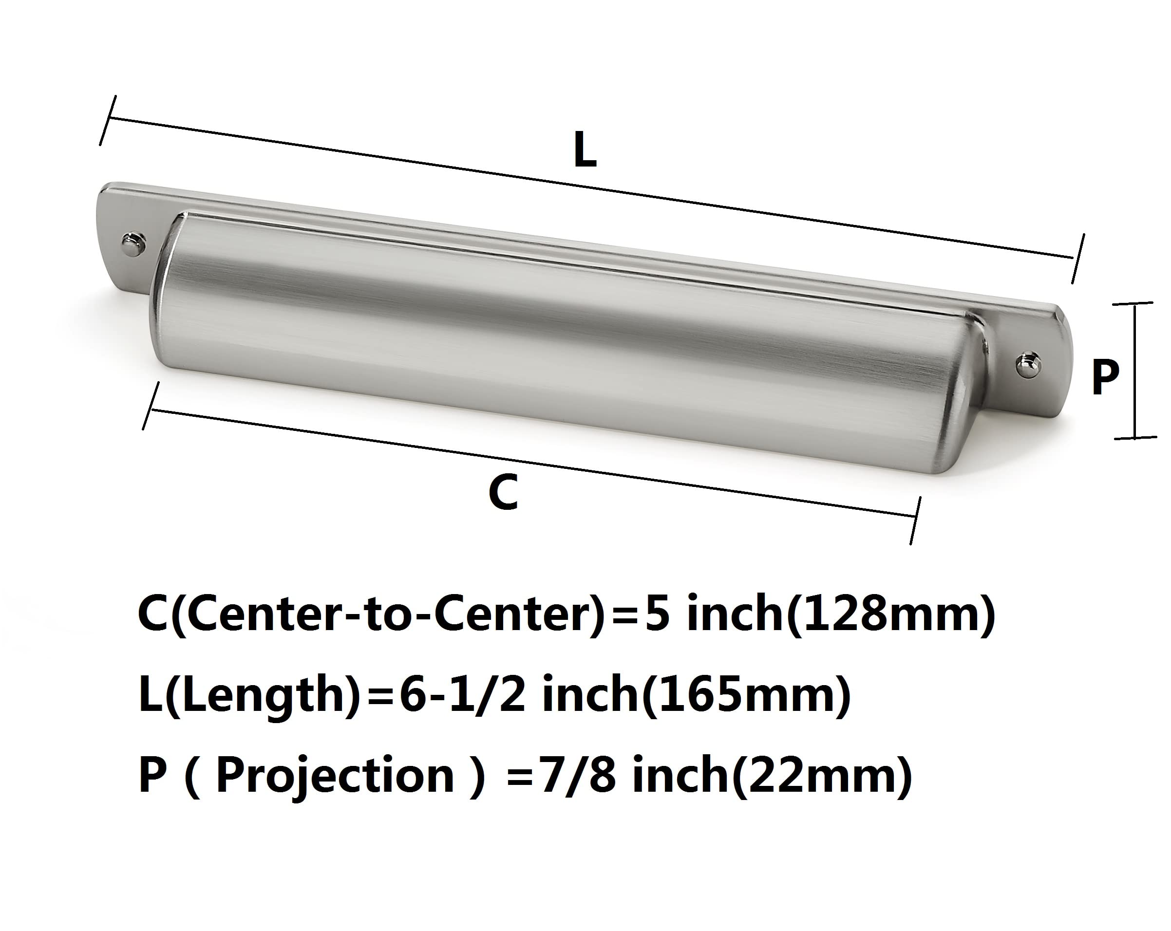 DESIGN263 Brushed Nickel Cabinet Pulls CTC 2 - 1/2 in (64 mm)