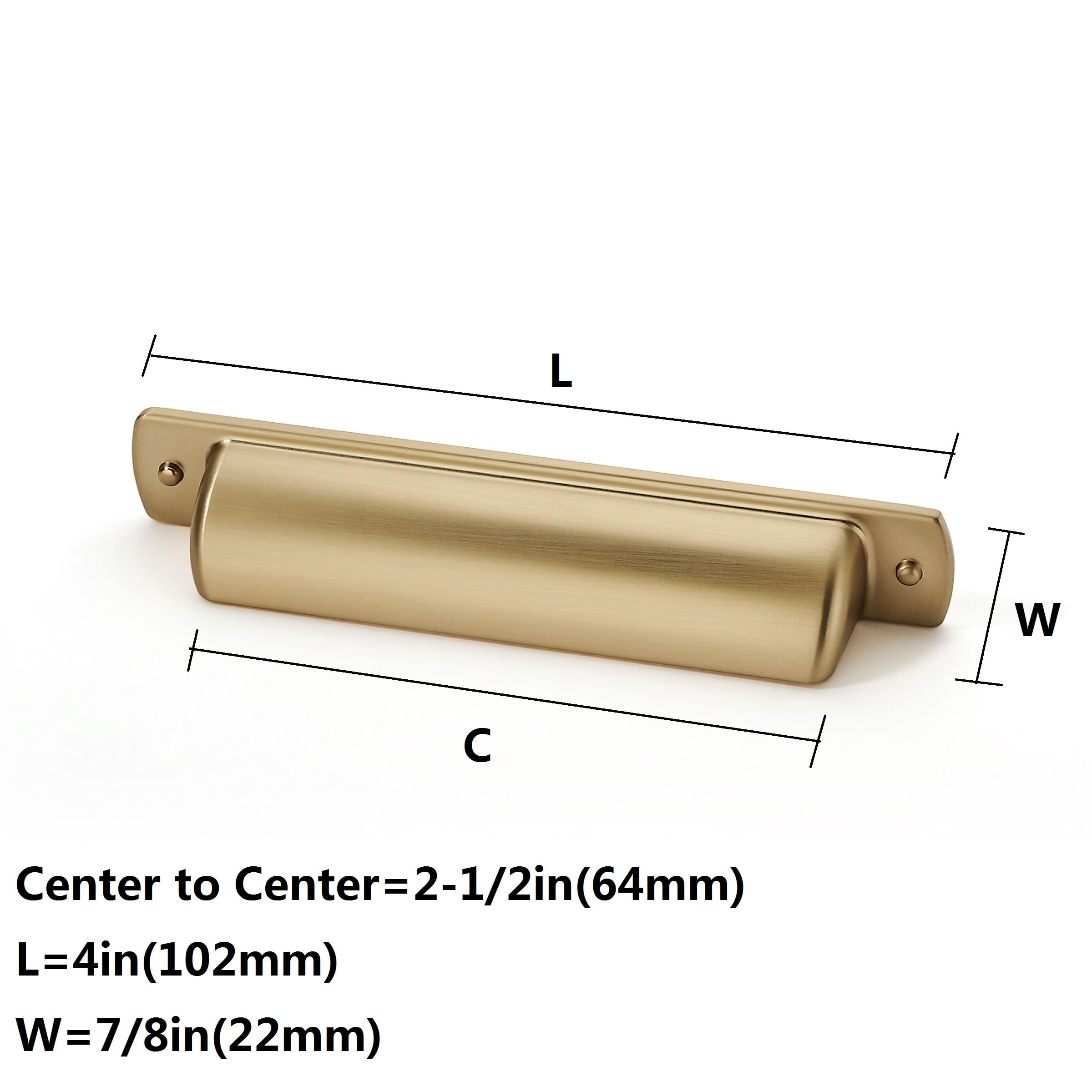 champagne bronze 2-1/2 in (64 mm) CTC cabinet pulls product photo