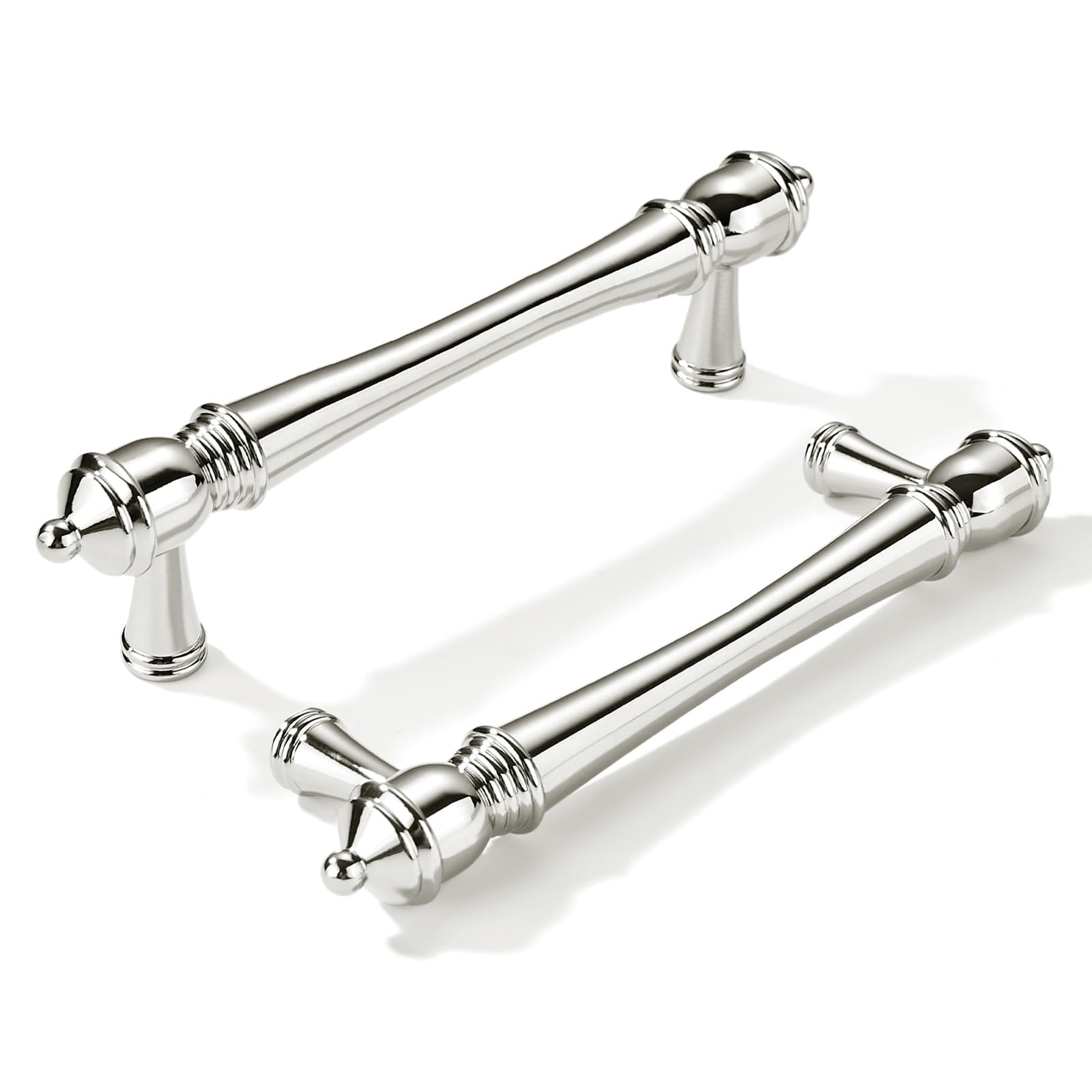 DESIGN419 Polished Nickel Cabinet Pulls CTC 3 in (76 mm)