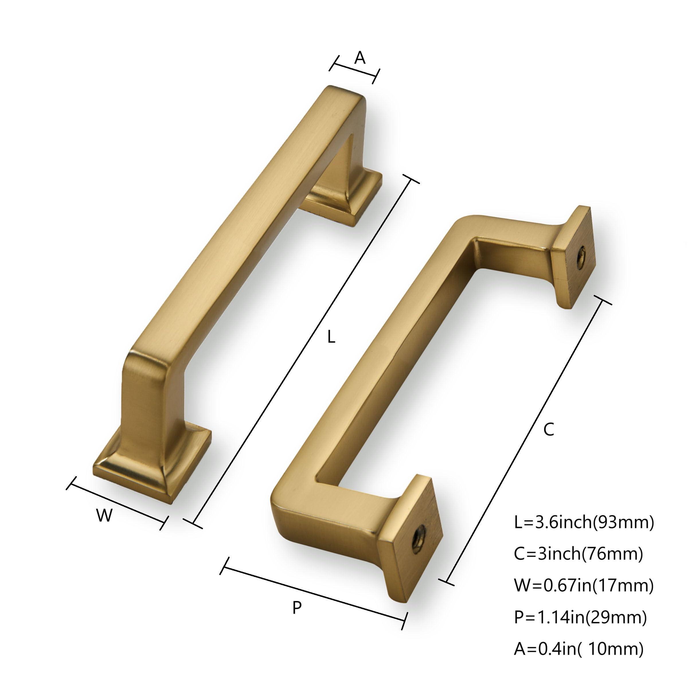 champagne bronze 3 in (76 mm) CTC cabinet backplates product photo