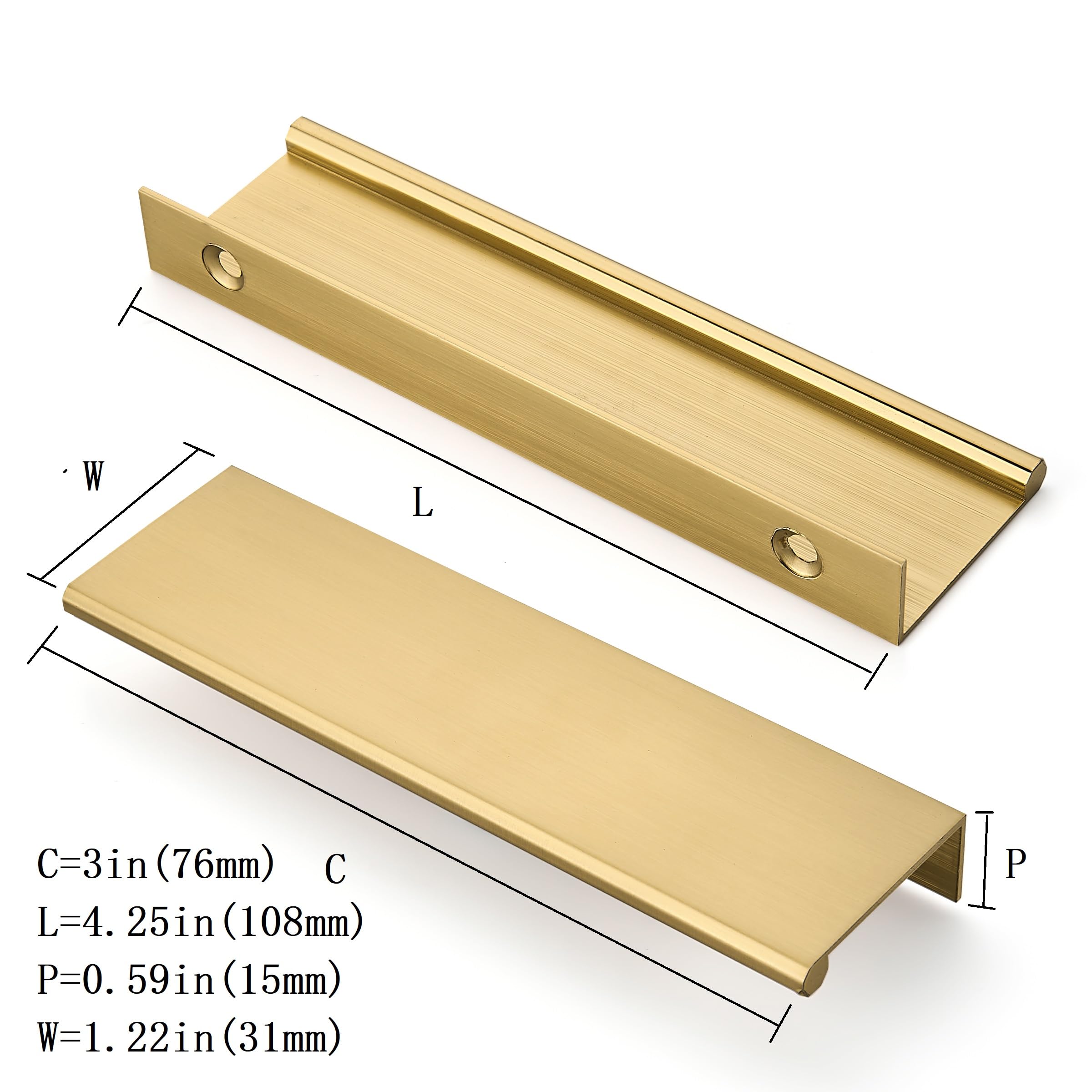 champagne bronze 3 in (76 mm) CTC cabinet backplates product photo