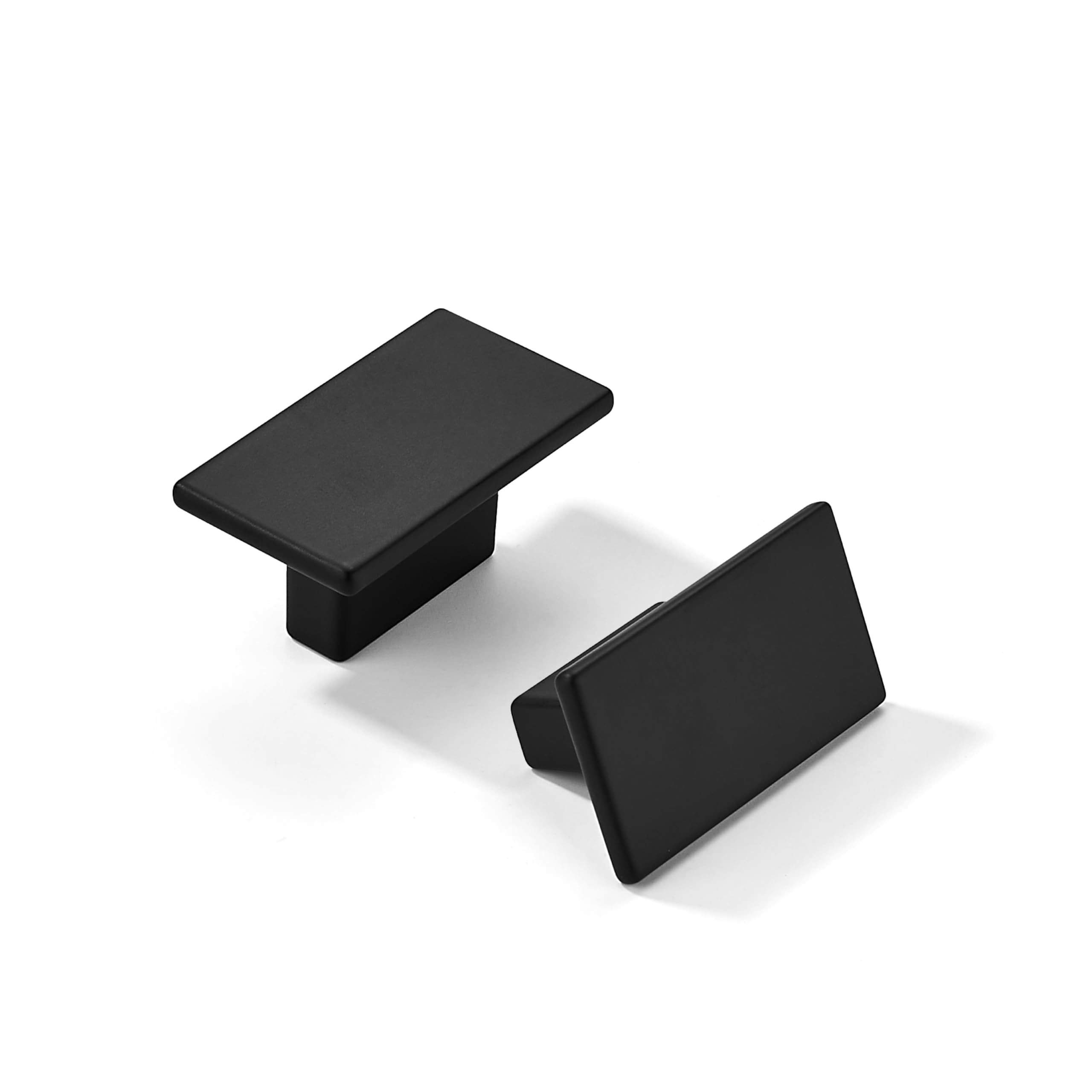 DESIGN025 Round Knob, Matte Black, DIA 1 - 13/32 in (36 mm), 2 Pack