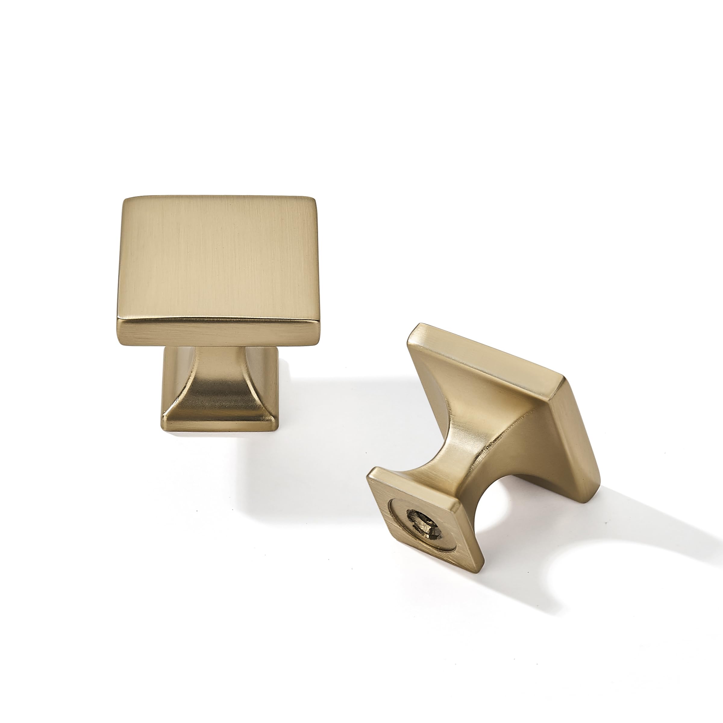 DESIGN282 Round Knob, Brushed Brass, DIA 28 mm, 2 Pack