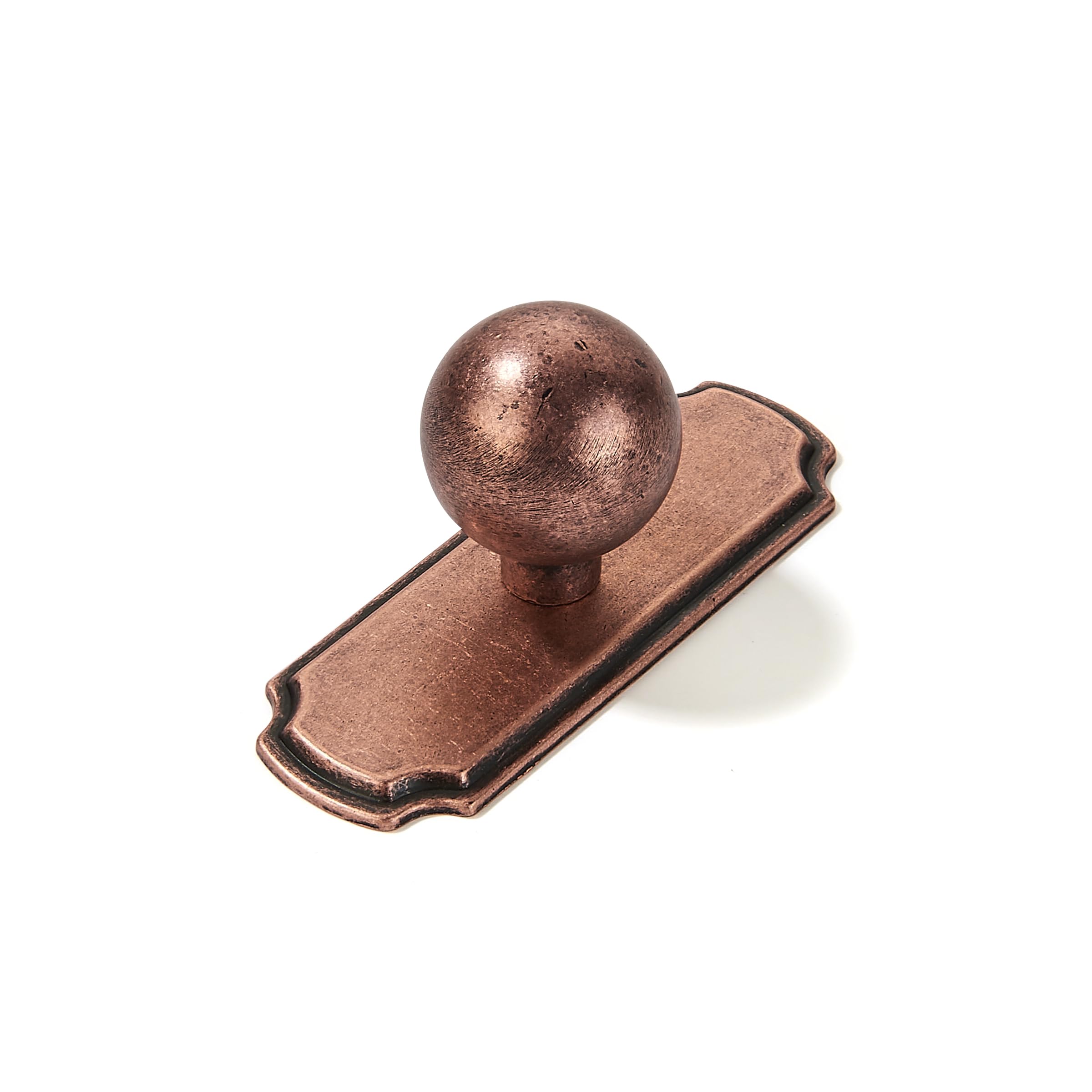 DESIGN287 Round Knob, Antique Copper, DIA 1 in (25 mm), 2 Pack