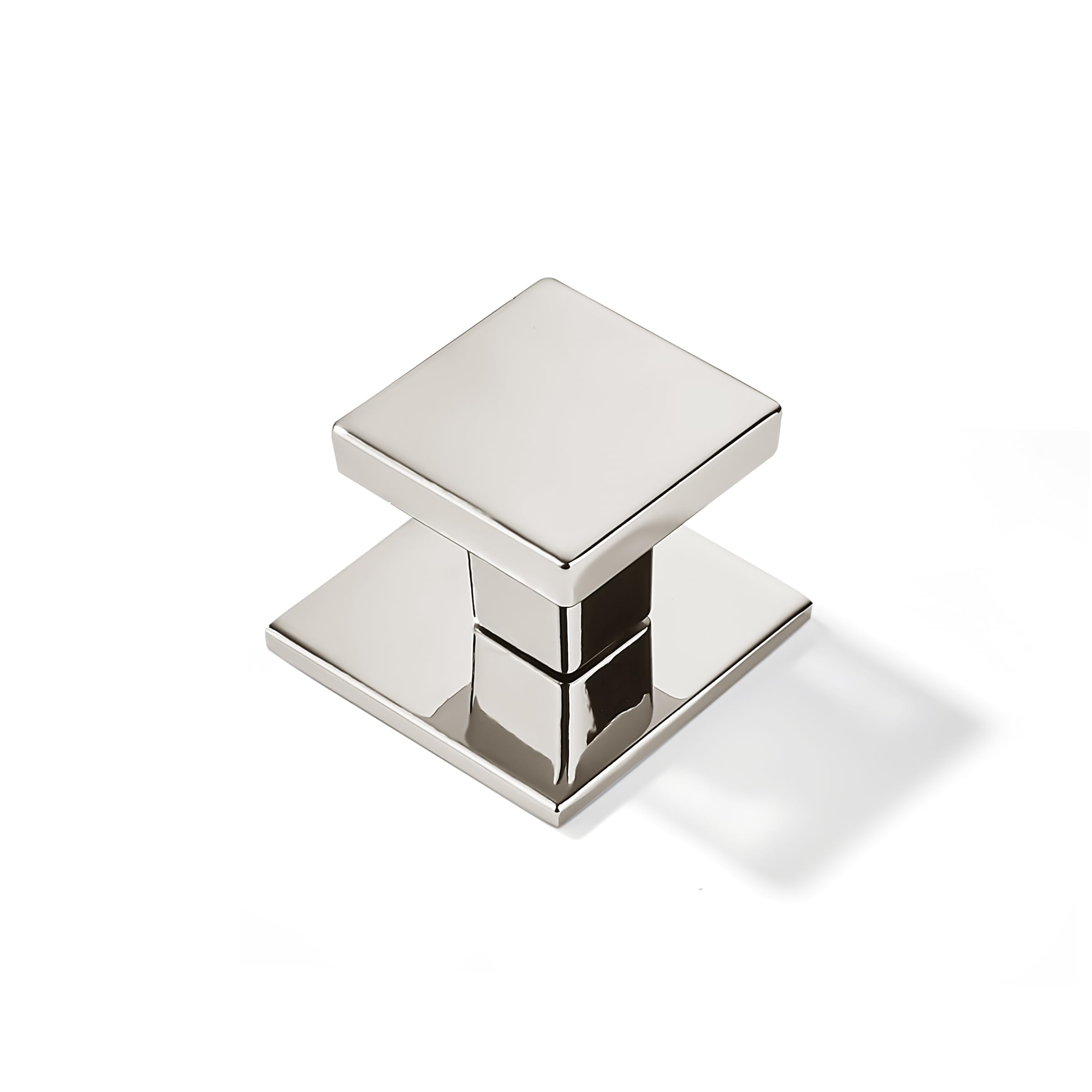 DESIGN295 Round Knob, Polished Nickel, DIA 1 - 3/16 in (30 mm), 2 Pack