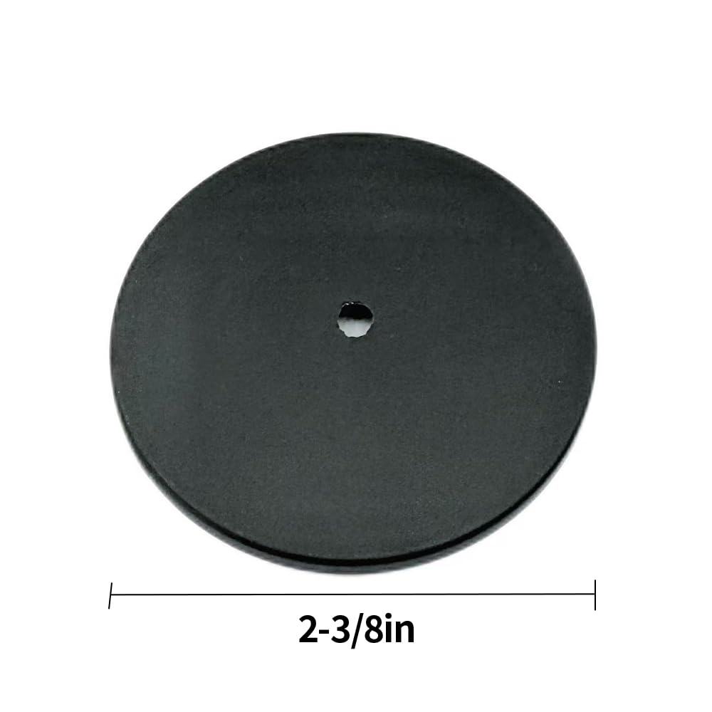 DESIGN355 Round Knob, Matte Black, DIA 1 - 1/2 in (38 mm), 2 Pack