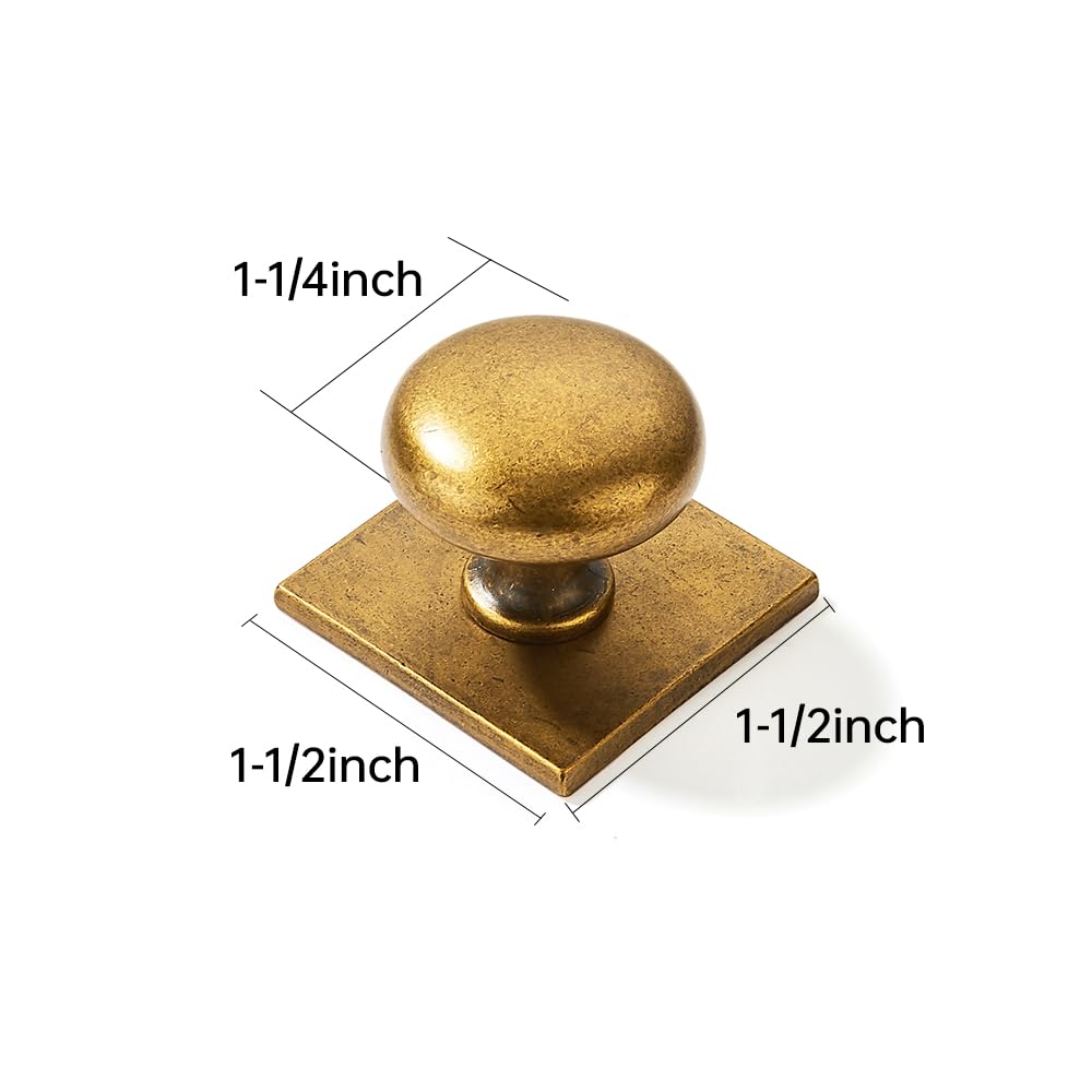 antique english brass KNOB cabinet backplates product photo