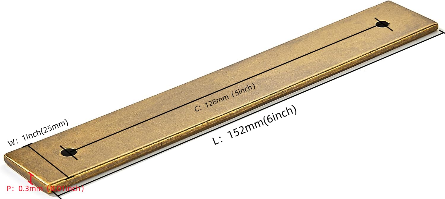 Khtumeware - 289SX Antique English Brass Cabinet Pulls CTC 5 in (128 mm) 5 Pack