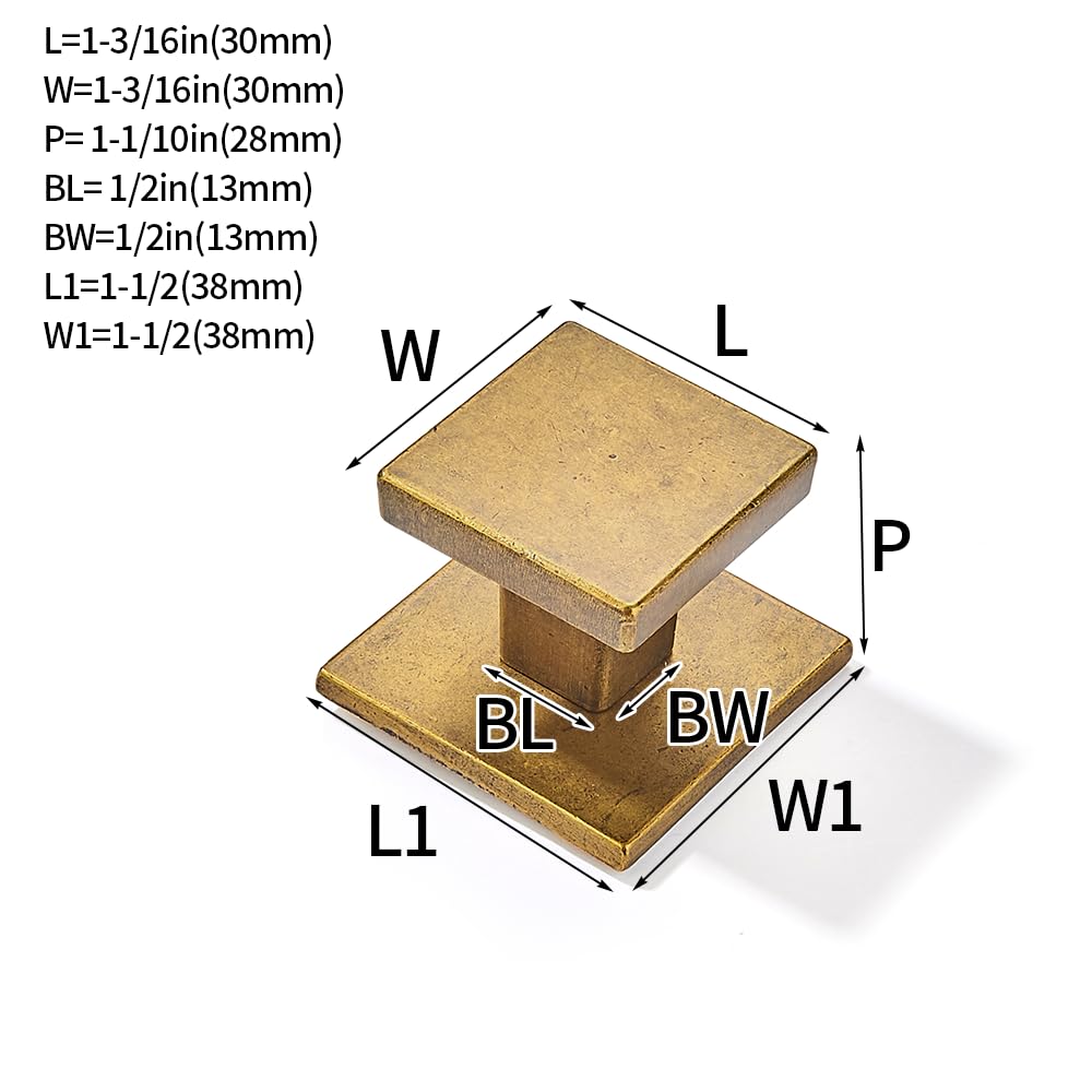 antique english brass KNOB cabinet knobs product photo
