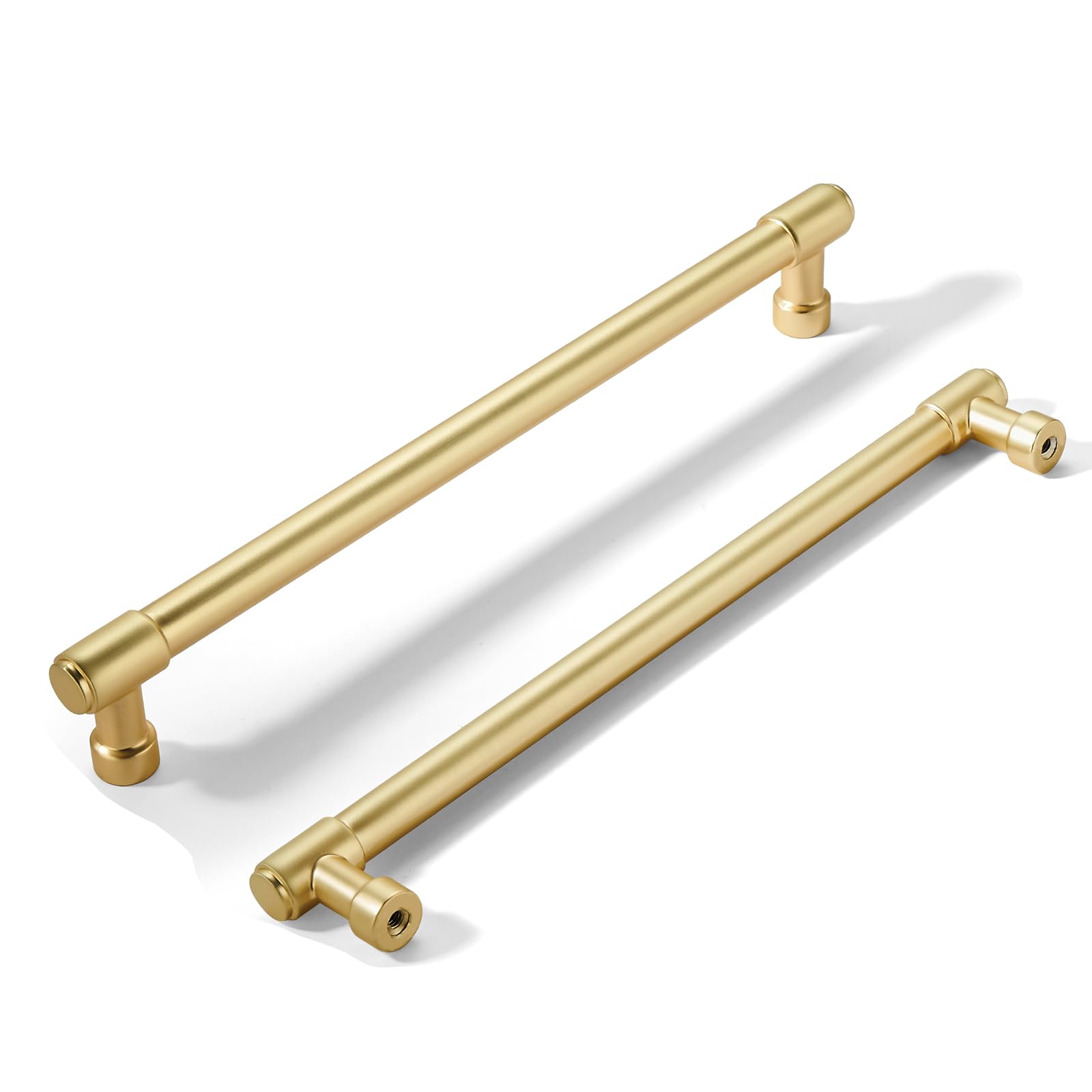 Khtumeware - 10 Matte Champagne Gold Cabinet Pulls CTC 10 in (256 mm) 10 Pack