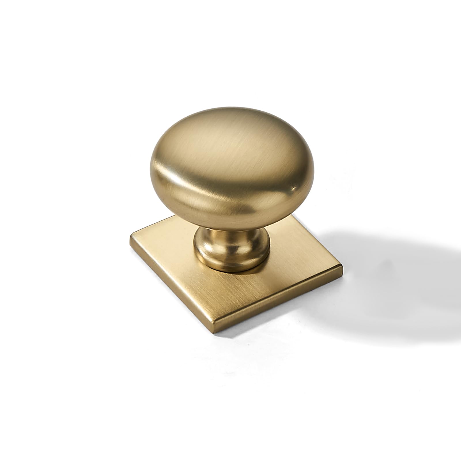 Khtumeware - 113+431 Brushed Brass Cabinet Backplates KNOB 10 Pack