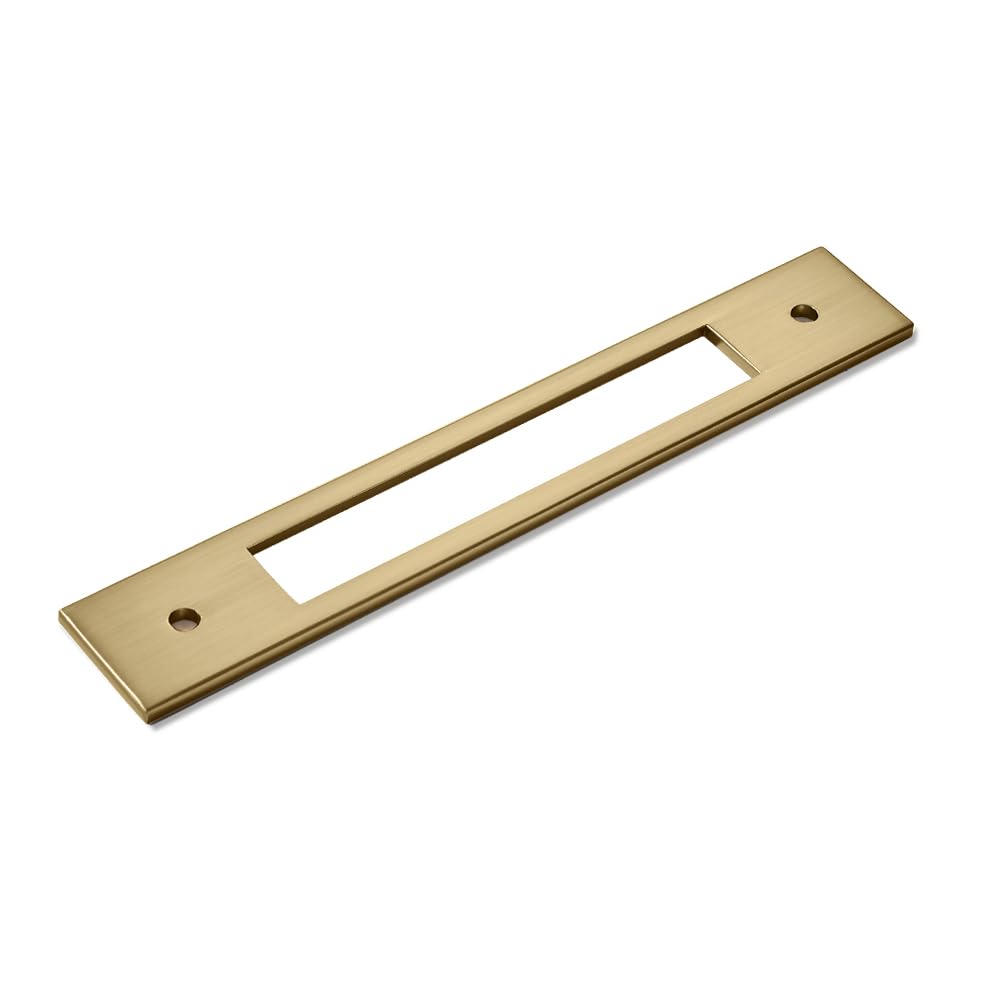 Khtumeware - 128BP Brushed Brass Cabinet Backplates CTC 5 in (128 mm) 5 Pack