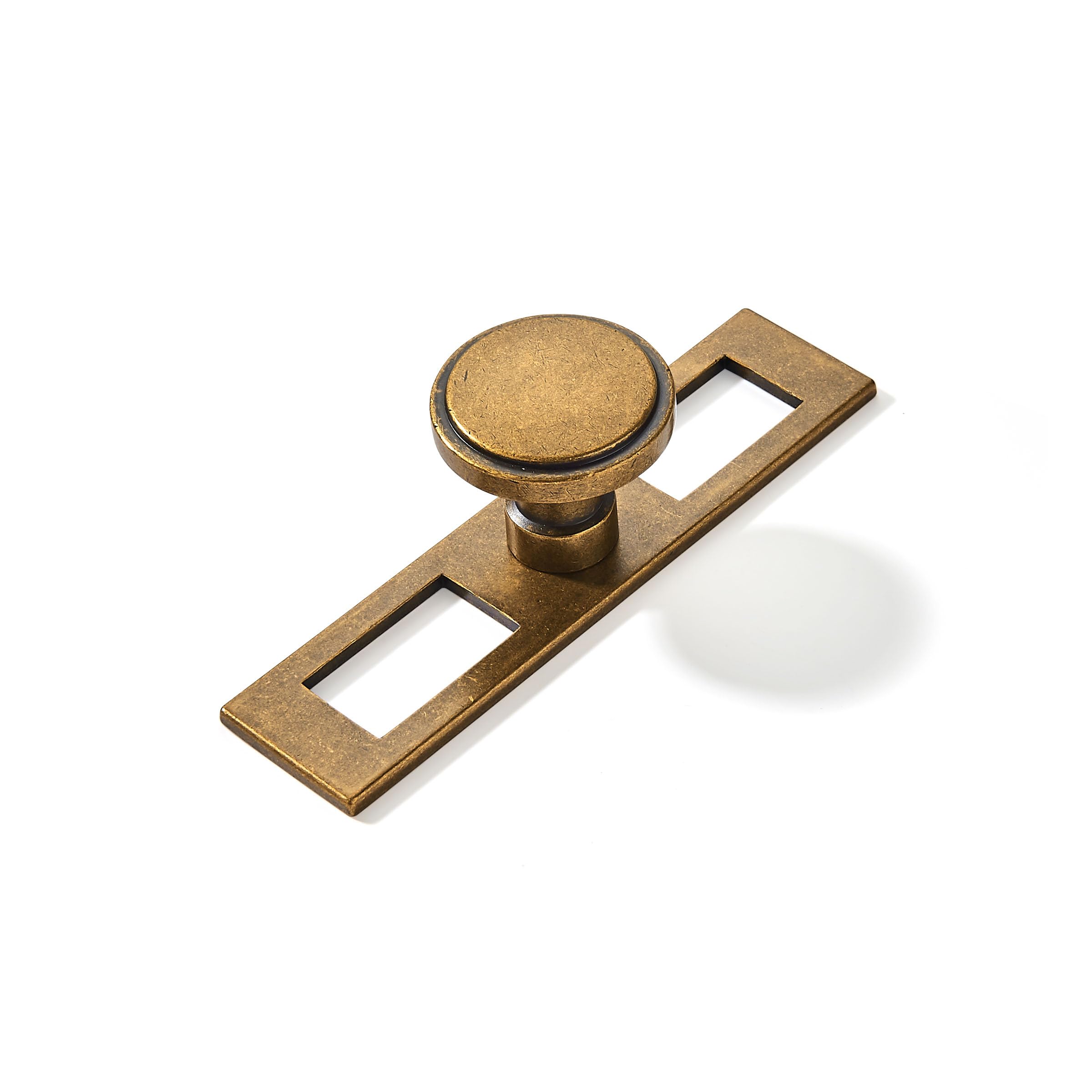 Khtumeware - 280BP Round Knob, Antique English Brass, KNOB, 5 Pack