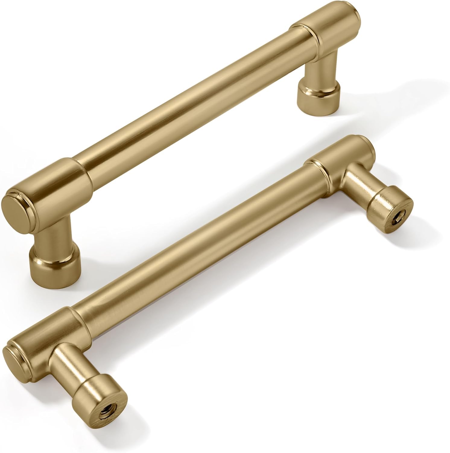 Khtumeware - 3.75 Matte Champagne Gold Cabinet Pulls CTC 3 - 3/4 in (96 mm) 10 Pack