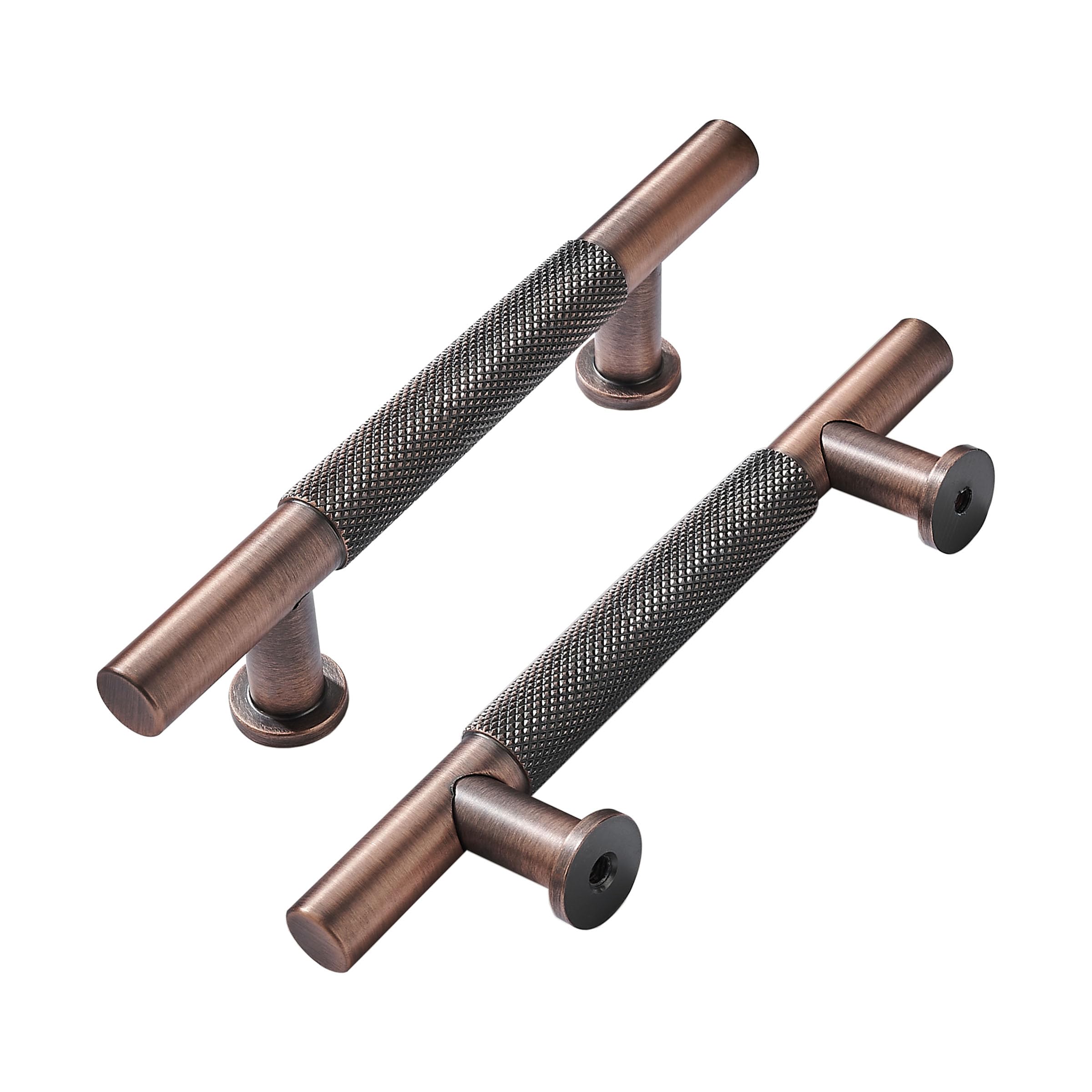 Khtumeware - 3041B Brushed Antique Copper Cabinet Pulls CTC 4 in (102 mm) 10 Pack