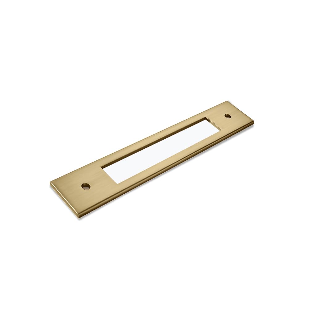Khtumeware - 76BP Brushed Brass Cabinet Backplates CTC 3 in (76 mm) 5 Pack