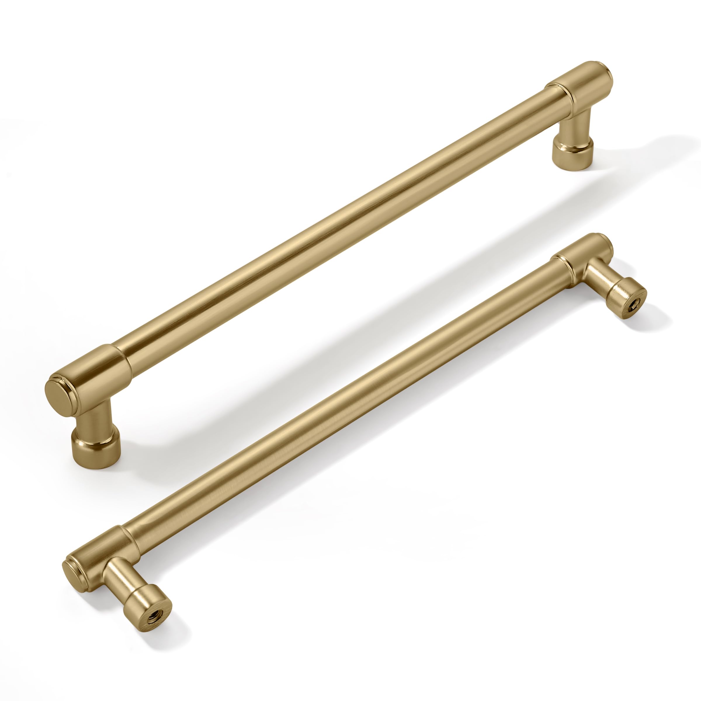 Khtumeware - 8 Matte Champagne Gold Cabinet Pulls CTC 8 in (203 mm) 10 Pack