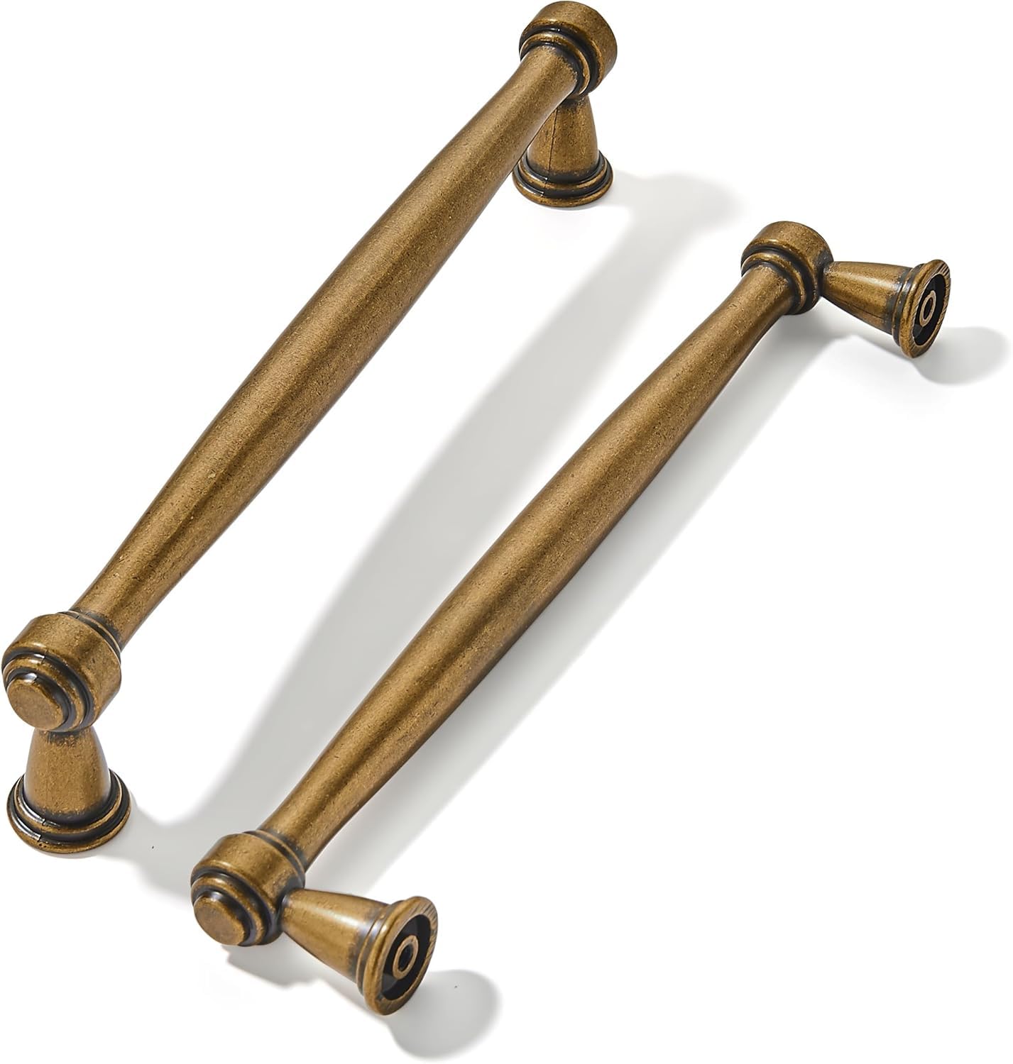 Khtumeware - 80212 Antique English Brass Cabinet Pulls CTC 4 in (102 mm) 10 Pack