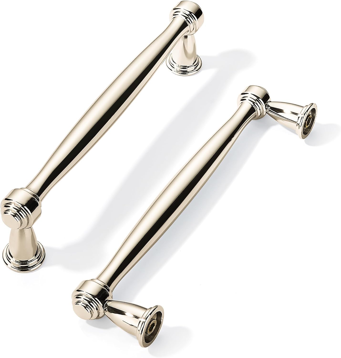 polished nickel 3 in (76 mm) CTC cabinet pulls product photo
