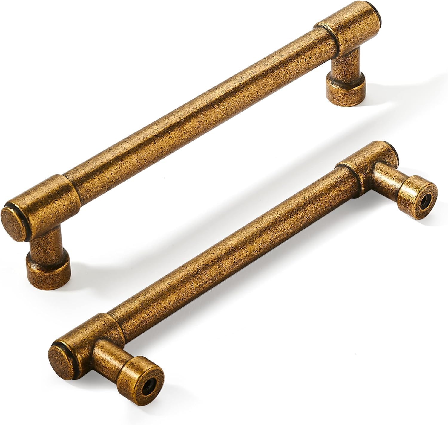 Khtumeware 10 Pack 3-1/2 Inch Center to Center Brushed Brass Cabinet Pulls Satin Gold Cabinet Handles Gold Kitchen Cabinet Hardware for Cupboard Drawer Pulls Dresser Handle 3.5 Inch Center to Center image