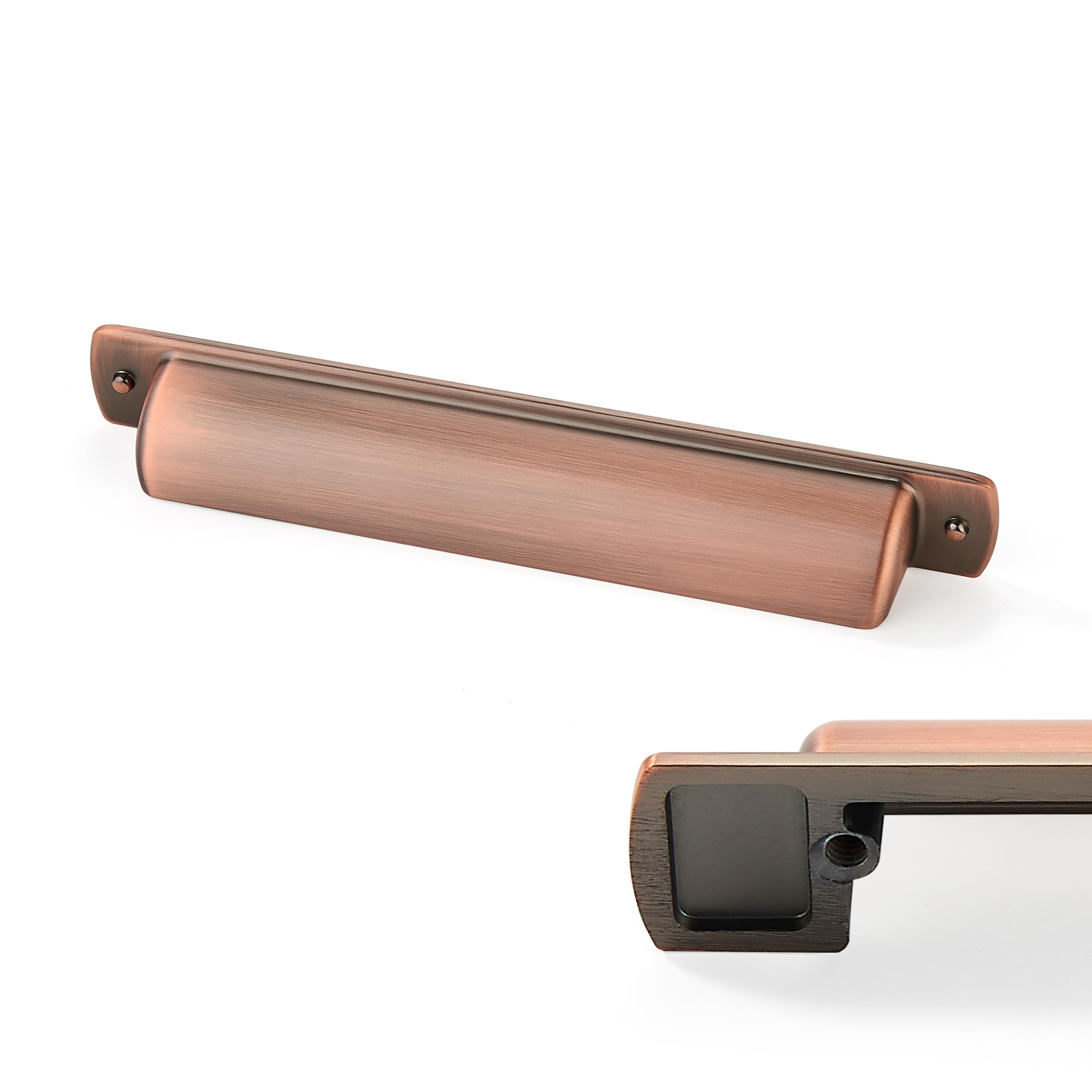 Khtumeware - 80263 Brushed Antique Copper Cabinet Pulls CTC 5 in (128 mm) 10 Pack