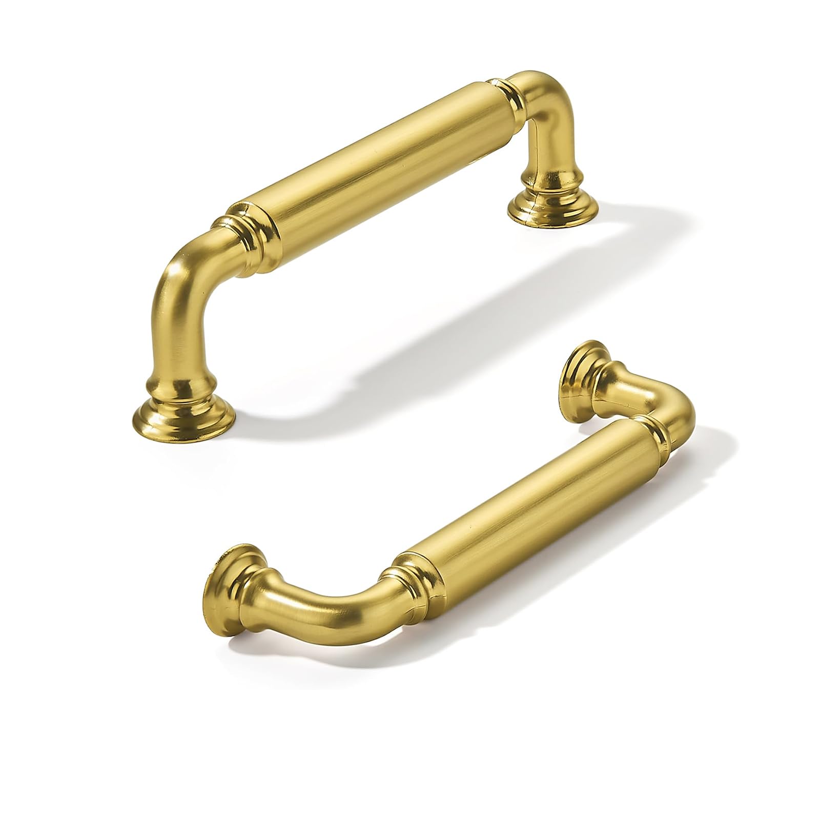 Khtumeware - 80279 Vibrant Brushed Moderne Brass Cabinet Pulls CTC 4 in (102 mm) 10 Pack
