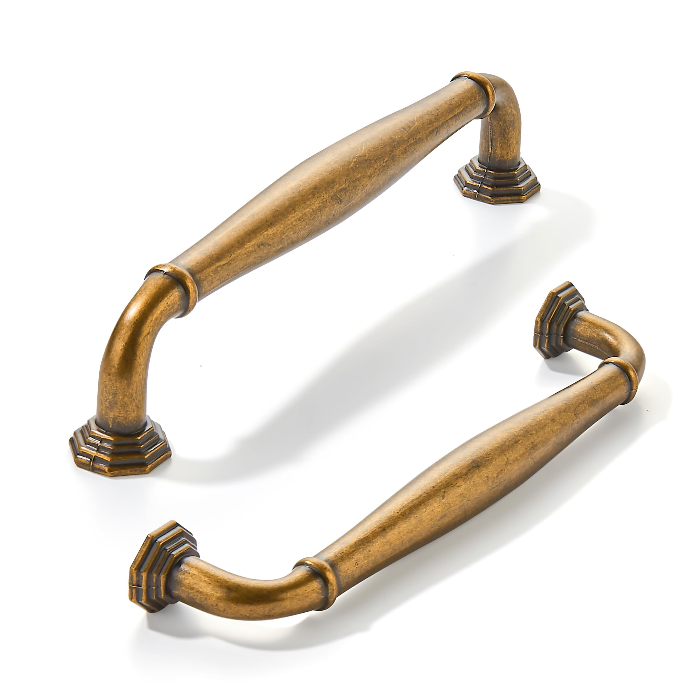 Khtumeware 10 Pack 3-1/2 Inch(89mm) Champagne Bronze Heavy Duty Solid Cabinet Pulls Satin Brass Cabinet Handles Heavy Duty Solid Cabinet Hardware for Cupboard Drawer Pulls Dresser Handle image