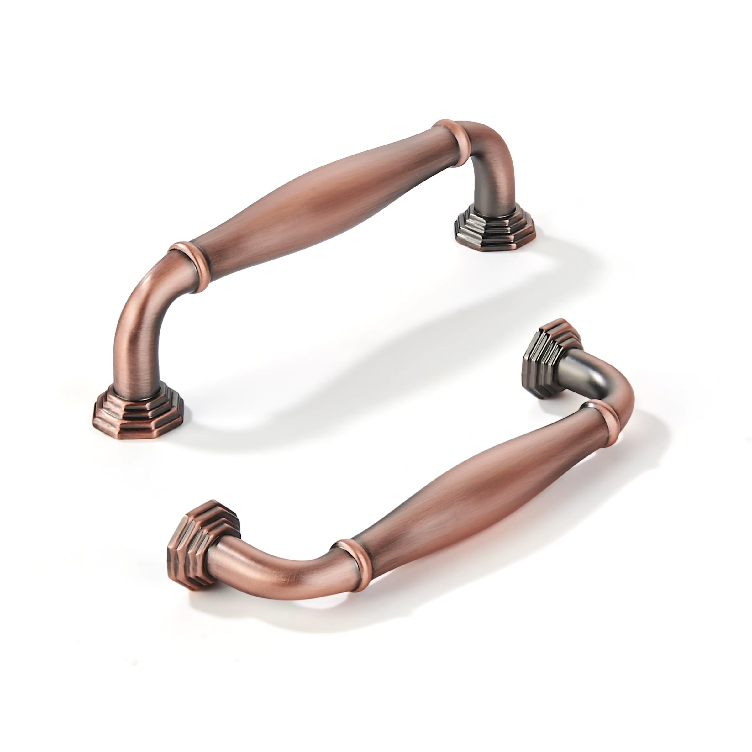 Khtumeware - 80324 Brushed Antique Copper Cabinet Pulls CTC 4 in (102 mm) 10 Pack