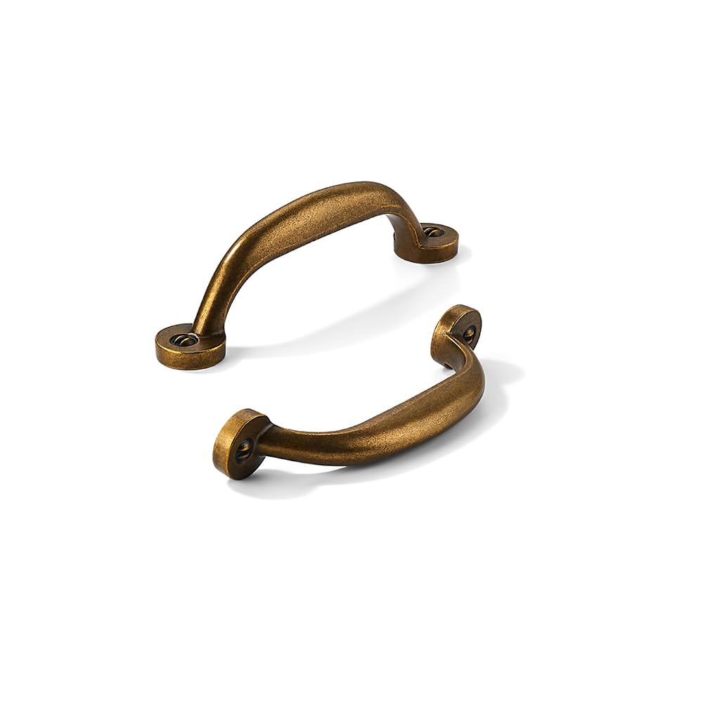 antique brass 3 in (76 mm) CTC cabinet pulls product photo
